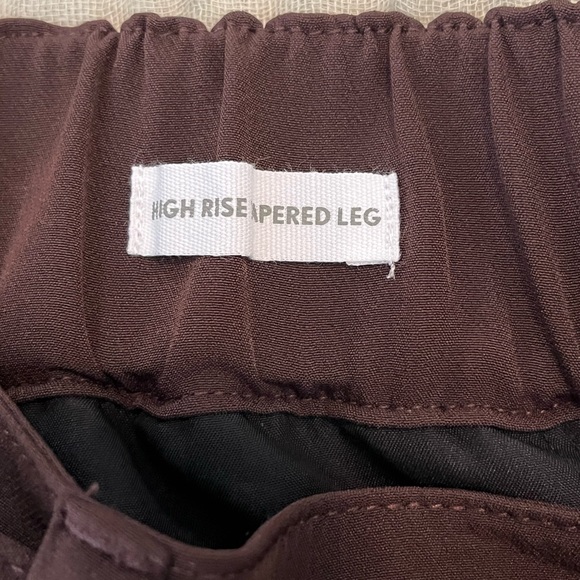 LOFT Oulet Chocolate Tie-Waist Trousers - Picture 5 of 6